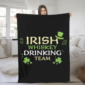 Discover Irish Whiskey Drinking Team Fleece Blankets