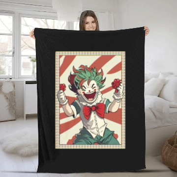 Discover Happy joker card Fleece Blankets