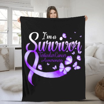 Discover I'm A Survivor Testicular Cancer Awareness Fleece Blankets