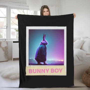 Discover Bunny Boy Design Fleece Blankets