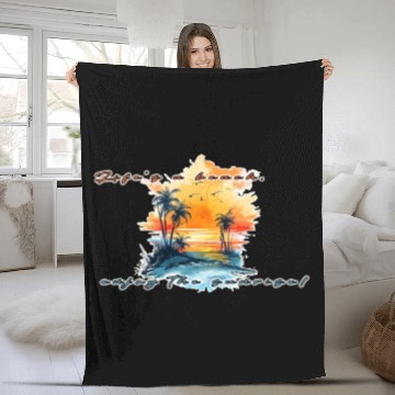 Discover Lifes A Beach Enjoy The Sunrise Fleece Blankets