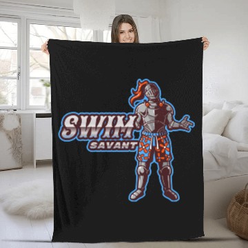 Discover Swim Savant | Knight With Swim Trunks Fleece Blankets