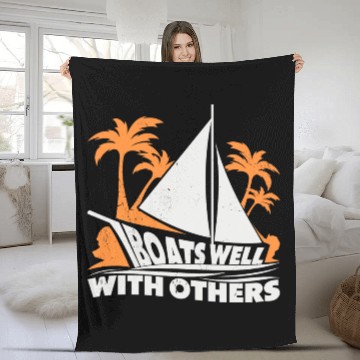 Discover Boating Boat Captains Boating Sailing Cruise Ship Fleece Blankets