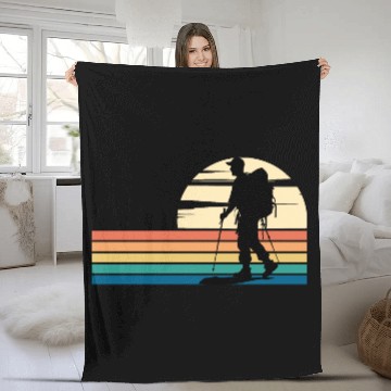 Discover Hiking Mens Colorful Fleece Blankets