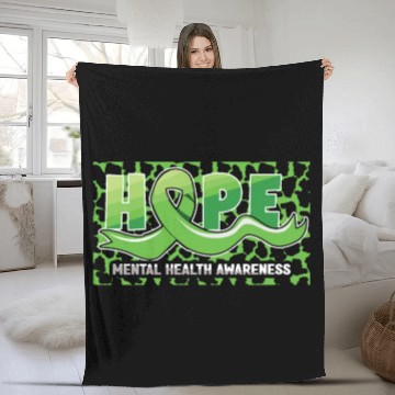 Discover In May Green Hope Mental Health Awareness Month Fleece Blankets