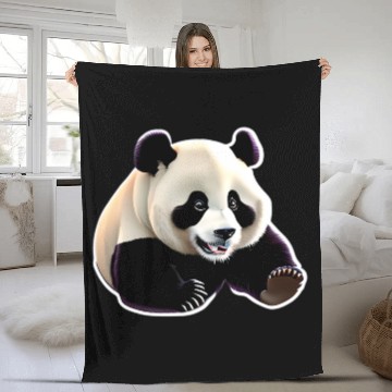 Discover Cute Panda Bear Fleece Blankets