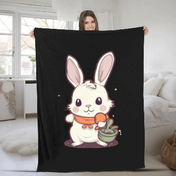 Discover Rabbit Glasses Boys Girls Kids Easter Day Carrot Fleece Blankets