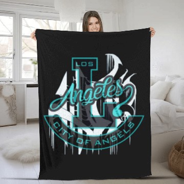 Discover LOS ANGELES CITY OF ANGELS Fleece Blankets