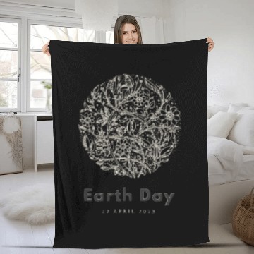 Discover Earth day, save our planet 2023 vintage Fleece Blankets