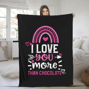Discover I love you more than chocolate Fleece Blankets