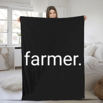 Discover farmer"farmer" - minimalistic Design Fleece Blankets
