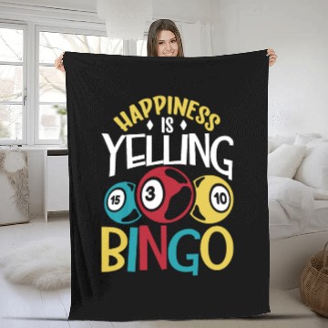 Discover Bingo Card Game Grandma Bingo Player Bingo Cards Fleece Blankets