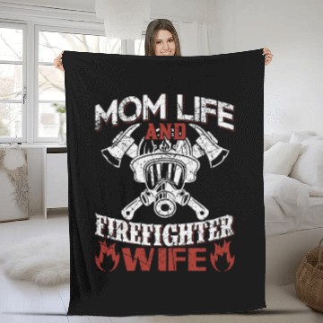 Discover Mom Life and Firefighter Wife Fleece Blankets