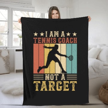Discover I AM A TENNIS COACH Fleece Blankets
