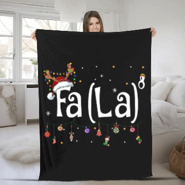 Discover Fa La La 8 Math Teacher Christmas Fleece Blankets