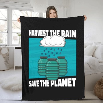 Discover Save The Planet Rainwater Harvesting Water Fleece Blankets