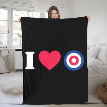 Discover I Love Curling Fleece Blankets