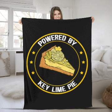 Discover Powered By Key Lime Pie Pies Lover Fleece Blankets