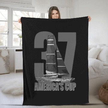 Discover America's Cup 37 Grey Fleece Blankets