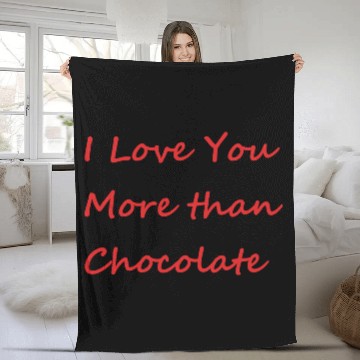 Discover I Love You More than Chocolate red Fleece Blankets