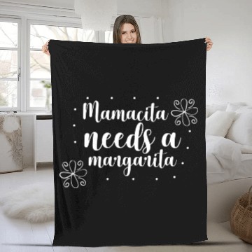 Discover Mamacita needs a margarita Fleece Blankets