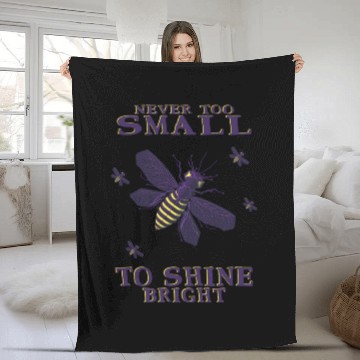 Discover never too small to shine bright firefly Fleece Blankets