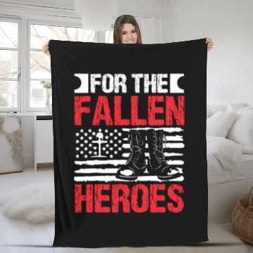 Discover Soldier for fallen heroes military army veteran Fleece Blankets