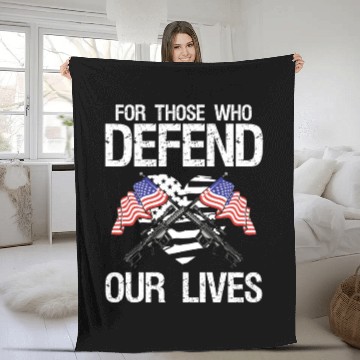 Discover Soldier those who defend our lives military army Fleece Blankets