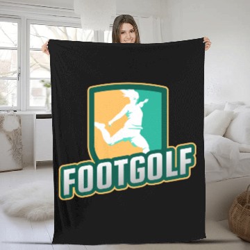 Discover Footgolf Ball Sports Player Fleece Blankets