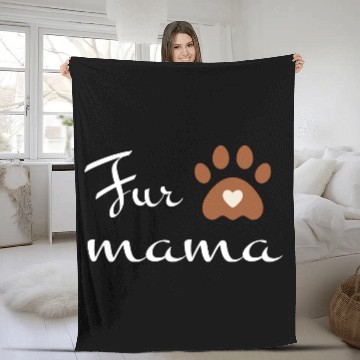 Discover Fur mama cute dog lovers Fleece Blankets