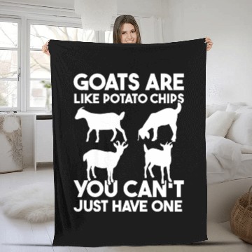 Discover Goat Lover Goats Are Like Potato Chips Farmer Life Fleece Blankets