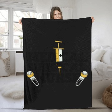 Discover Medical Surgical Nurse Syringe National Nurses Day Fleece Blankets