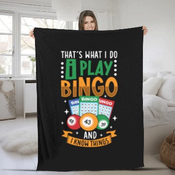 Discover Bingo Card Game Grandma Bingo Player Bingo Cards Fleece Blankets