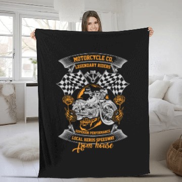 Discover MOTORCYCLE CO LEGENDARY RIDERS Fleece Blankets