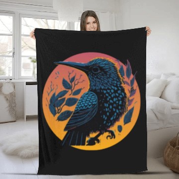 Discover Nature Lovers - Charming Hummingbird Fleece Blankets