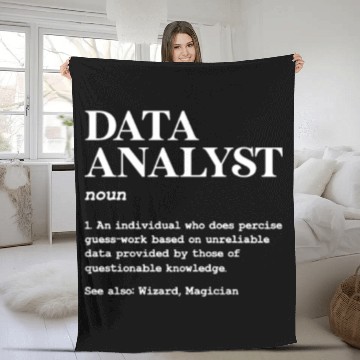 Discover Data Analyst Definition Fleece Blankets