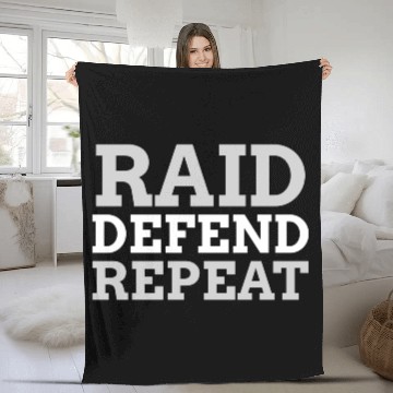 Discover Raid Defend Repeat | Kabaddi Sport Fleece Blankets