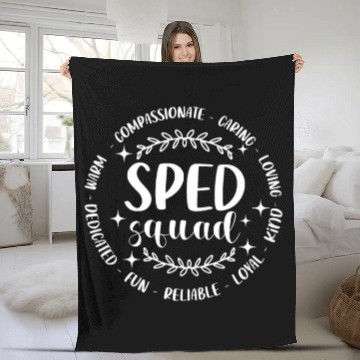 Discover Sped Squad Special Education Teacher Back To Schoo Fleece Blankets
