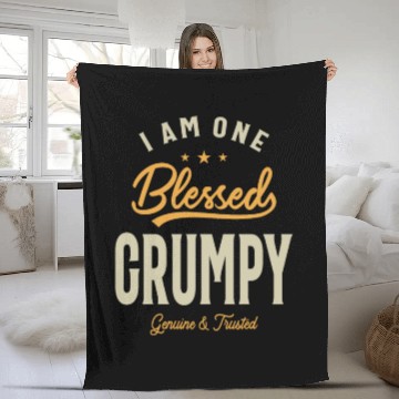 Discover Blessed Grumpy Dad/Grandpa - Father's Day Fleece Blankets