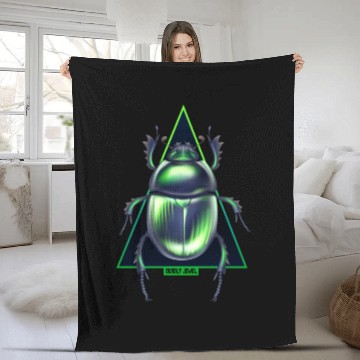 Discover Deadly Jewel the mysterious insect. Fleece Blankets