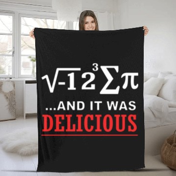Discover Math I Ate Some Pie And It Was Delicious Pi Day Fleece Blankets