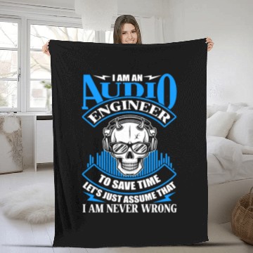 Discover Audio Engineer Save Time Never Wrong Fleece Blankets