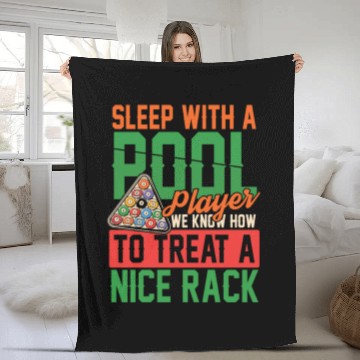 Discover Sleep With Pool player Nice Rack Fleece Blankets