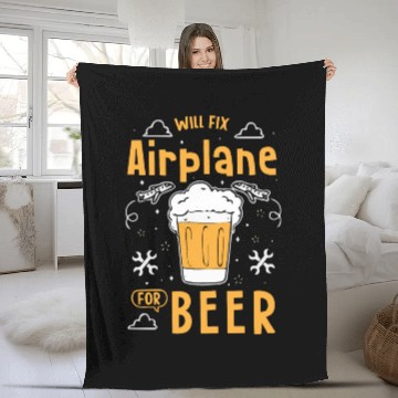 Discover Aircraft Mechanic Fleece Blankets