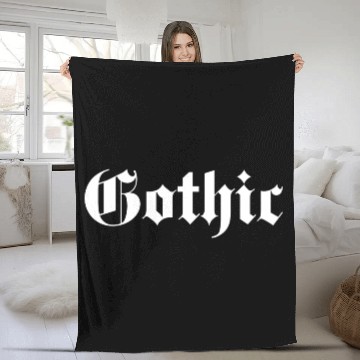 Discover Gothic typography design Fleece Blankets