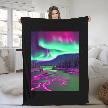 Discover Northern Lights Fleece Blankets