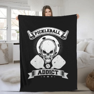 Discover Pickleball Tennis Game Beach Fleece Blankets