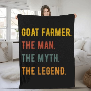 Discover Goat Farmer Man Myth The Legend Fleece Blankets