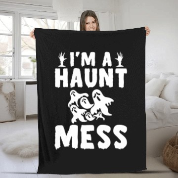 Discover Halloween Paranormal Ghost Hunters Horror Fans Fleece Blankets