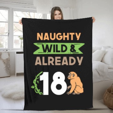 Discover Gift 18 years birthday girl boy Ape Monkey Fleece Blankets